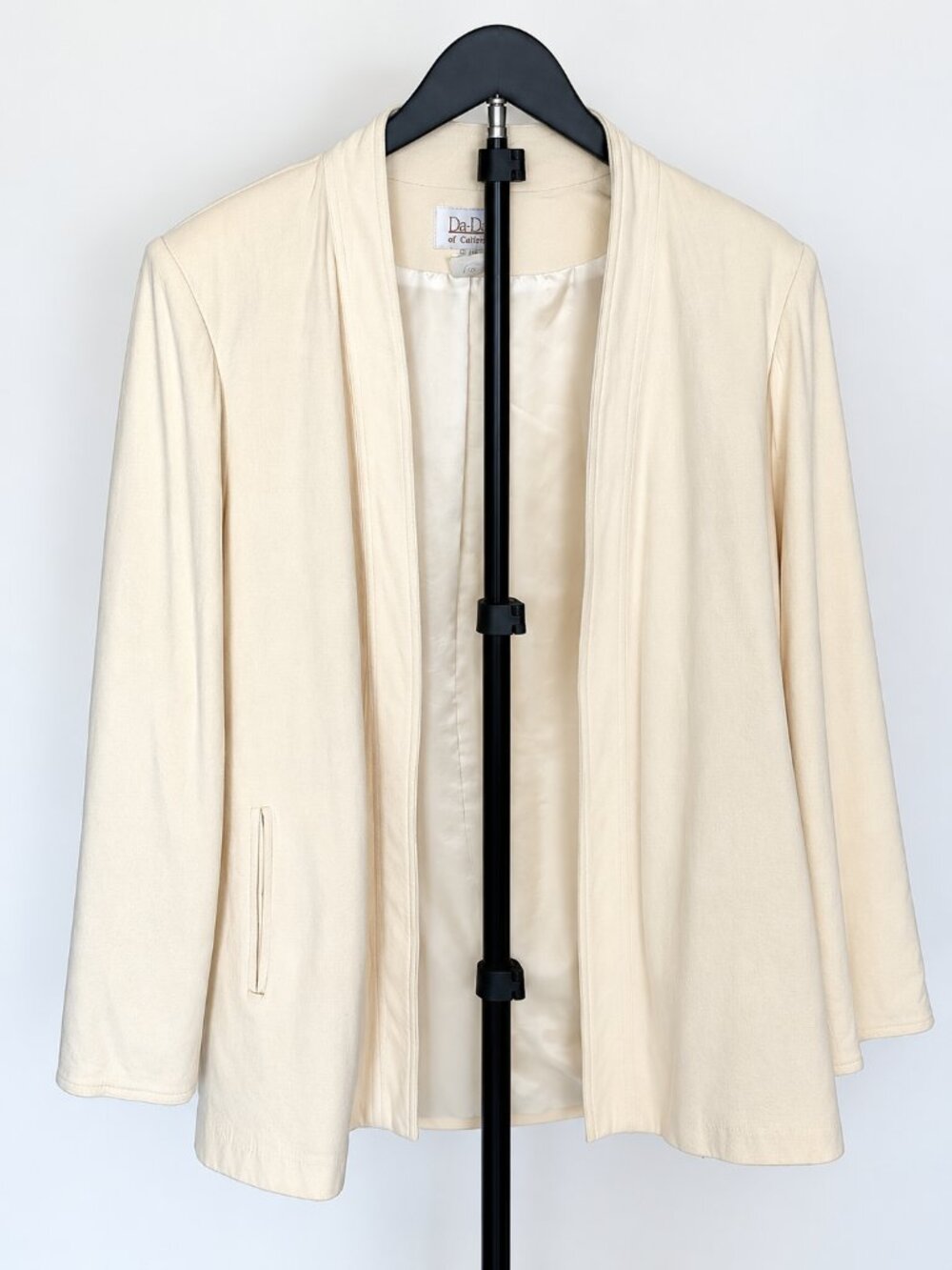 Cream Open Front Cardigan